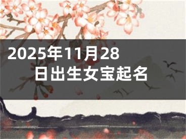2025年11月28日出生女宝起名