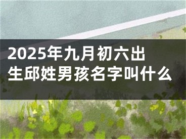 2025年九月初六出生邱姓男孩名字叫什么