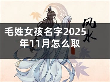 毛姓女孩名字2025年11月怎么取