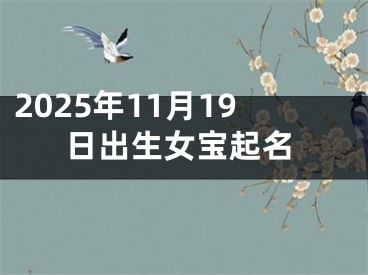 2025年11月19日出生女宝起名