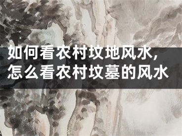 如何看农村坟地风水,怎么看农村坟墓的风水