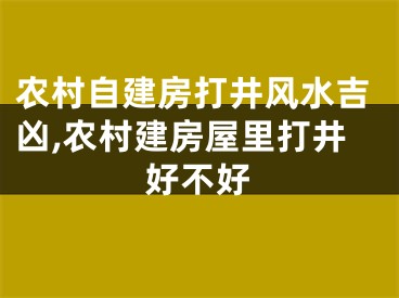 农村自建房打井风水吉凶,农村建房屋里打井好不好