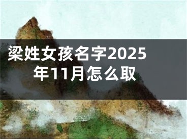 梁姓女孩名字2025年11月怎么取