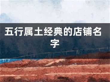 五行属土经典的店铺名字
