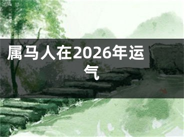 属马人在2026年运气