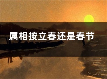 属相按立春还是春节