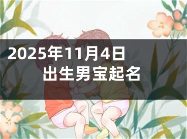 2025年11月4日出生男宝起名