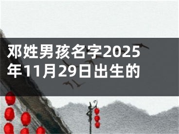 邓姓男孩名字2025年11月29日出生的