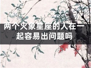 两个火象星座的人在一起容易出问题吗