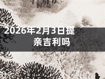2026年2月3日提亲吉利吗