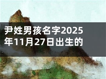 尹姓男孩名字2025年11月27日出生的