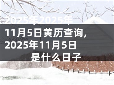 2025年2025年11月5日黄历查询,2025年11月5日是什么日子