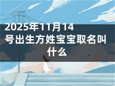 2025年11月14号出生方姓宝宝取名叫什么