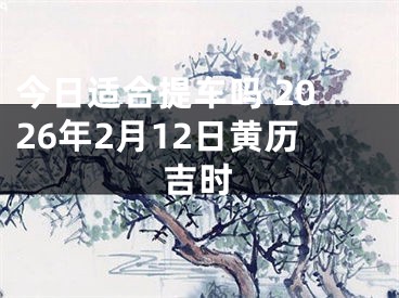 今日适合提车吗 2026年2月12日黄历吉时