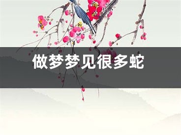做梦梦见很多蛇