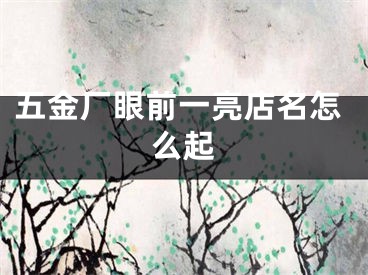 五金厂眼前一亮店名怎么起