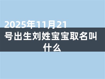 2025年11月21号出生刘姓宝宝取名叫什么