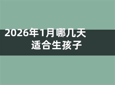 2026年1月哪几天适合生孩子