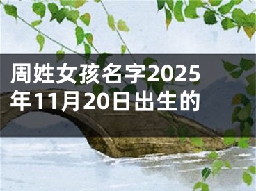 周姓女孩名字2025年11月20日出生的