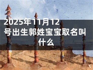 2025年11月12号出生郭姓宝宝取名叫什么