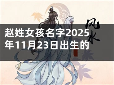 赵姓女孩名字2025年11月23日出生的