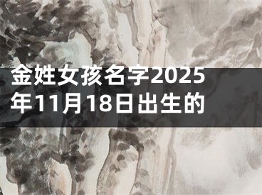 金姓女孩名字2025年11月18日出生的