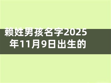 赖姓男孩名字2025年11月9日出生的