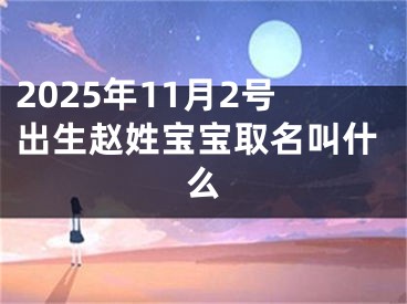 2025年11月2号出生赵姓宝宝取名叫什么