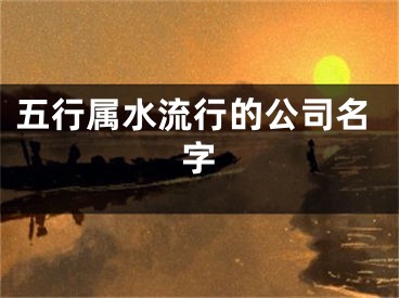 五行属水流行的公司名字