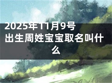 2025年11月9号出生周姓宝宝取名叫什么