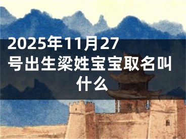 2025年11月27号出生梁姓宝宝取名叫什么