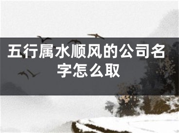 五行属水顺风的公司名字怎么取