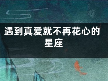 遇到真爱就不再花心的星座