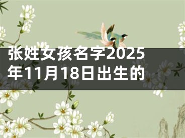 张姓女孩名字2025年11月18日出生的