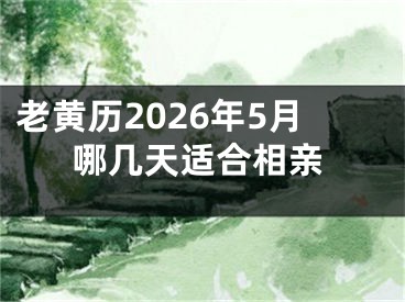 老黄历2026年5月哪几天适合相亲