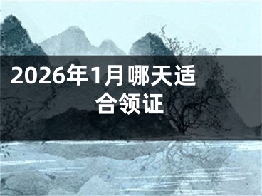 2026年1月哪天适合领证