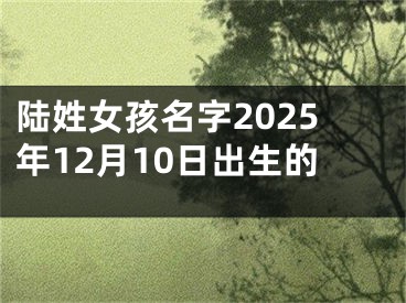 陆姓女孩名字2025年12月10日出生的