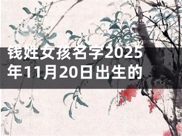 钱姓女孩名字2025年11月20日出生的