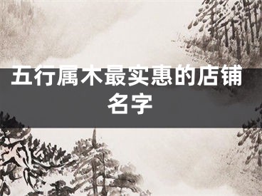 五行属木最实惠的店铺名字