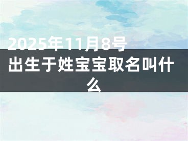 2025年11月8号出生于姓宝宝取名叫什么