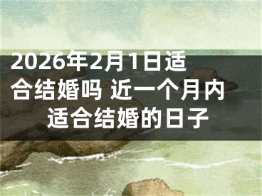2026年2月1日适合结婚吗 近一个月内适合结婚的日子