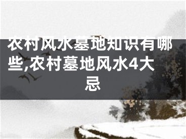 农村风水墓地知识有哪些,农村墓地风水4大忌