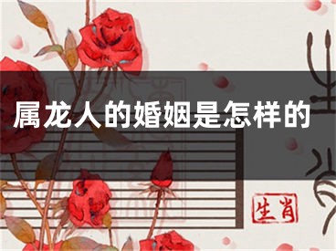 属龙人的婚姻是怎样的