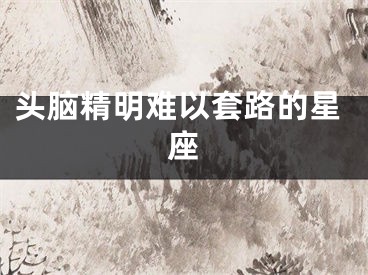 头脑精明难以套路的星座