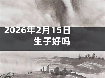 2026年2月15日生子好吗
