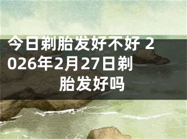 今日剃胎发好不好 2026年2月27日剃胎发好吗