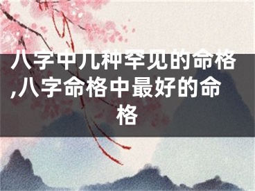 八字中几种罕见的命格,八字命格中最好的命格