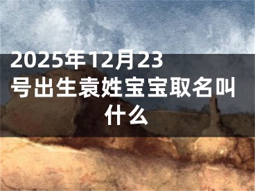 2025年12月23号出生袁姓宝宝取名叫什么