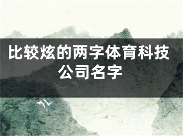 比较炫的两字体育科技公司名字