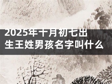 2025年十月初七出生王姓男孩名字叫什么